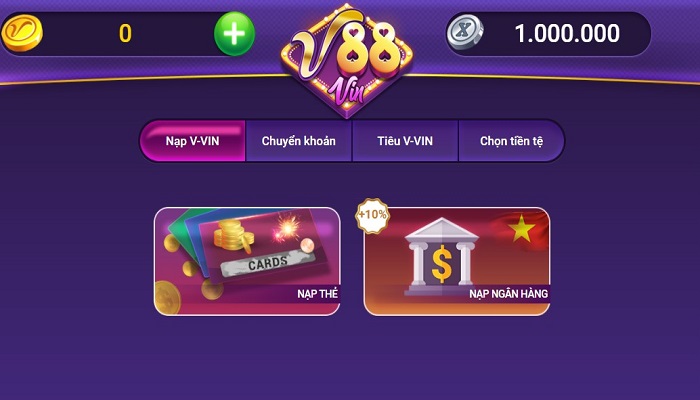 nạp rút tiền V88 Vin